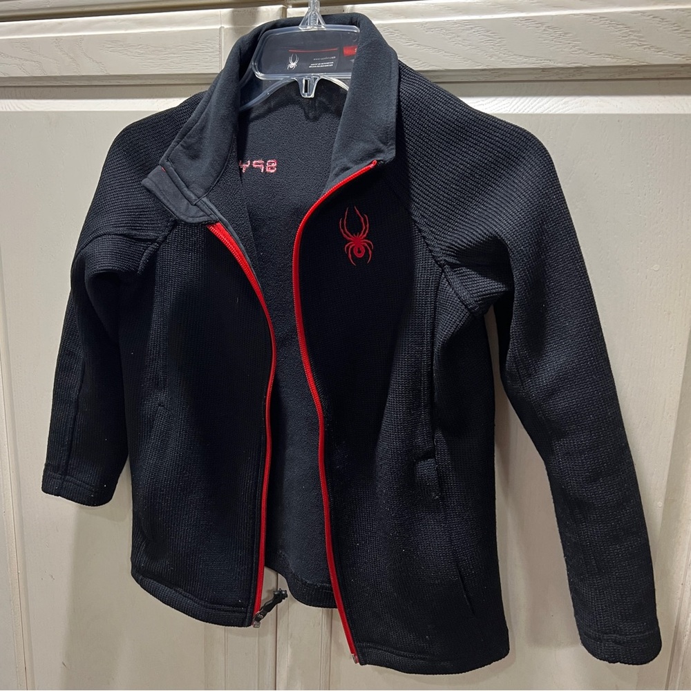 Spyder Kids Black Jacket with Red Trim
